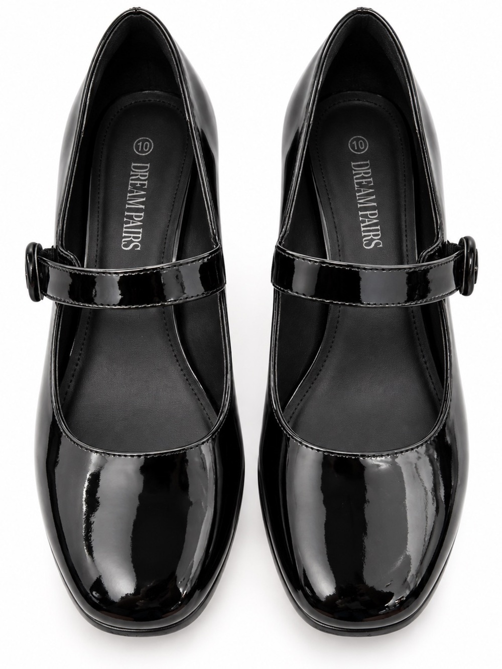 Dream Pairs Black Patent Mary Jane Women's Dress Loafers